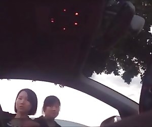 Dickflash 2 Chinese teens give directions while i jerk off
